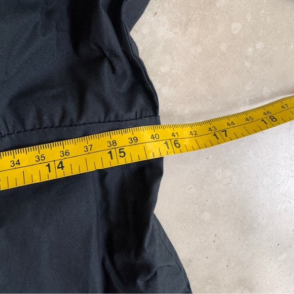 J Crew Black Zip Up Shirt Dress Short Sleeve Midi Women Size 6 Fit Flare Pockets - Picture 8 of 13